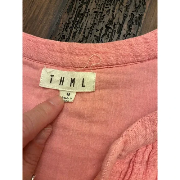 THML Cotton Dip Dye Colorblock Flowy Dress Medium - Picture 4 of 4